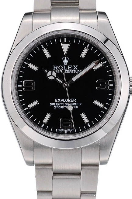 Good copy rolex watches Rolex Black 41984 Dial Stainless Explorer Steel Bezel 0711